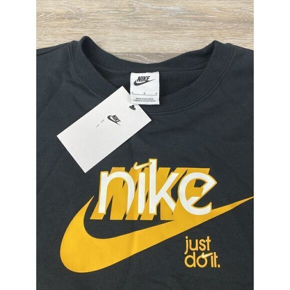 Nike Just Do It Women's Sweater Black FN3628-010 Size Large $70 - Picture 3 of 8